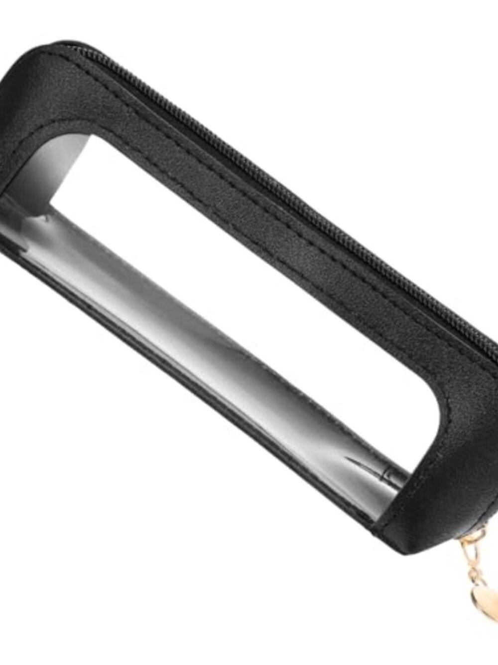 Clear Makeup Bag PU Leather Cosmetic Organizer Waterproof Travel Toiletry Pouch